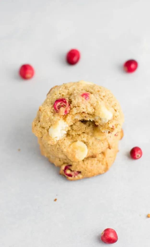 Cranberry White Chocolate Chip Cookies - with fresh cranberries