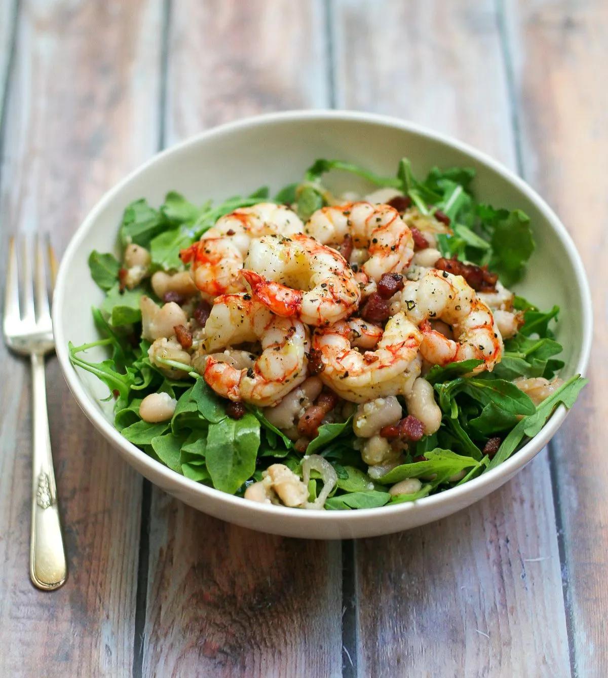 Roasted Shrimp Salad with Pancetta and White Beans - Erica Julson ...
