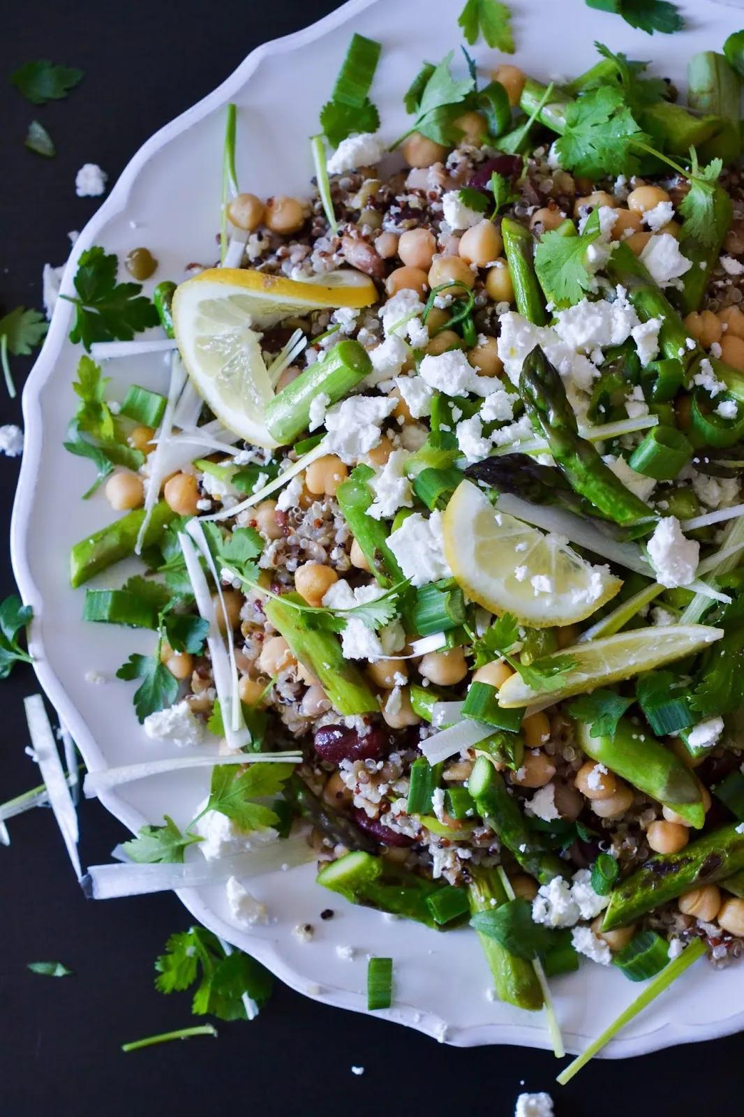 Christina macht was: Quinoa-Bohnen-Salat mit grünem Spargel &amp; Feta