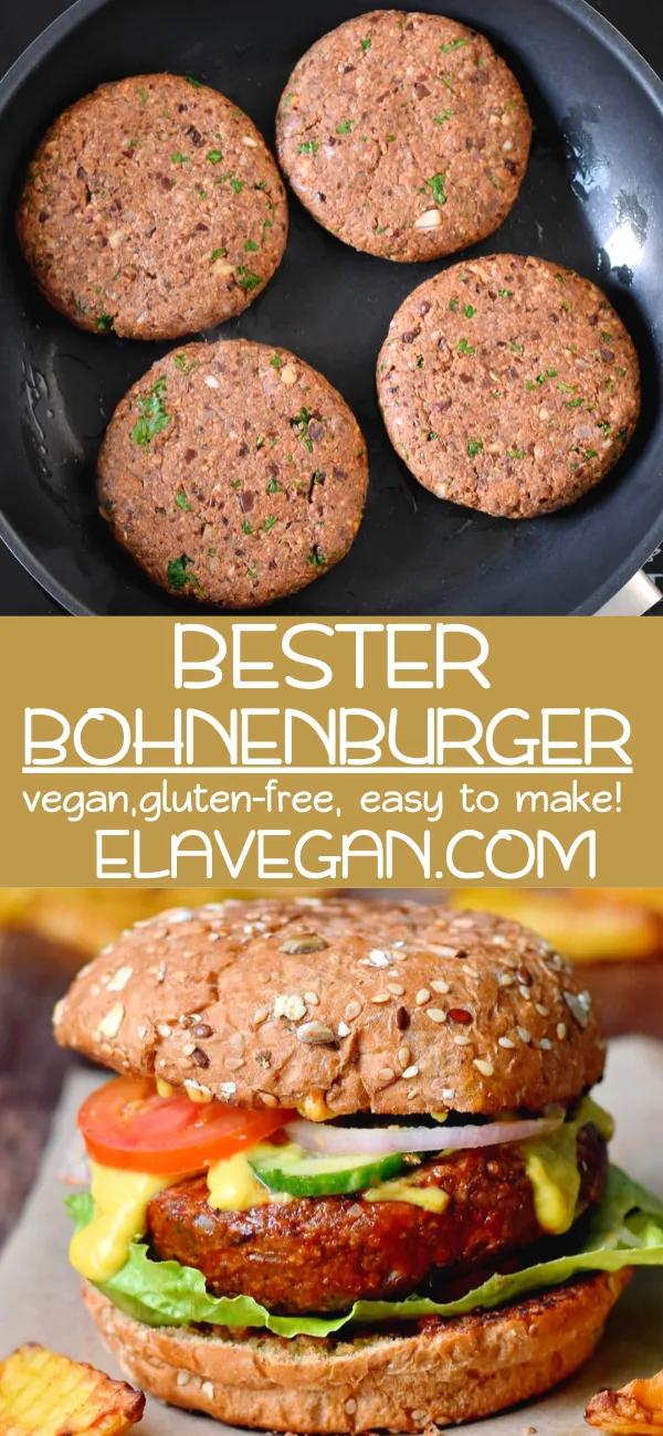BESTER BOHNENBURGER | Vegetarisch kochen, Rezepte, Gesunde vegane rezepte