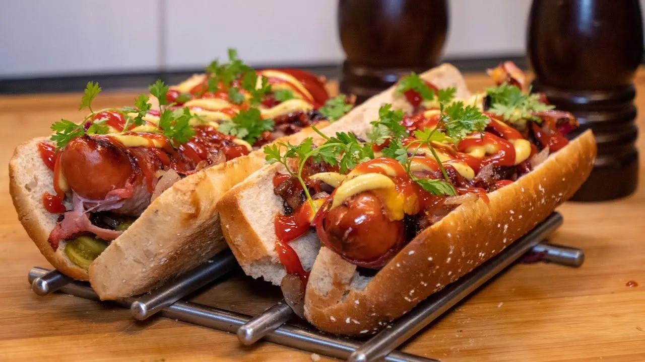 Krakauer-Bacon-Käse Spezial Hot Dog für Evanijo + Einladung 🌭🌭🌭🌭 - YouTube