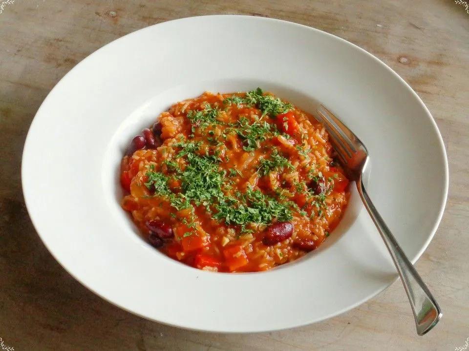 Reistopf mit Kidneybohnen, Paprika und Tomaten von Sivacasa | Chefkoch ...