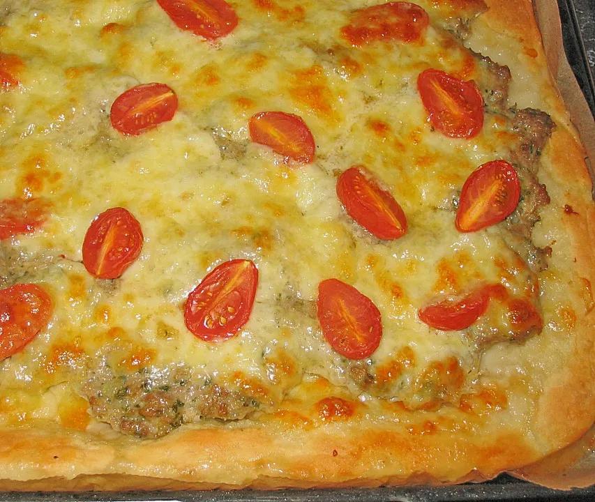 Tomaten - Hackfleisch - Kuchen vom Blech von annett-dm | Chefkoch.de