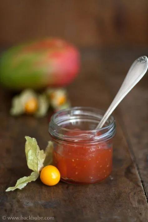 Pure Exotik im Glas - Mango-Physalis-Konfitüre mit Granatapfel Chutneys ...