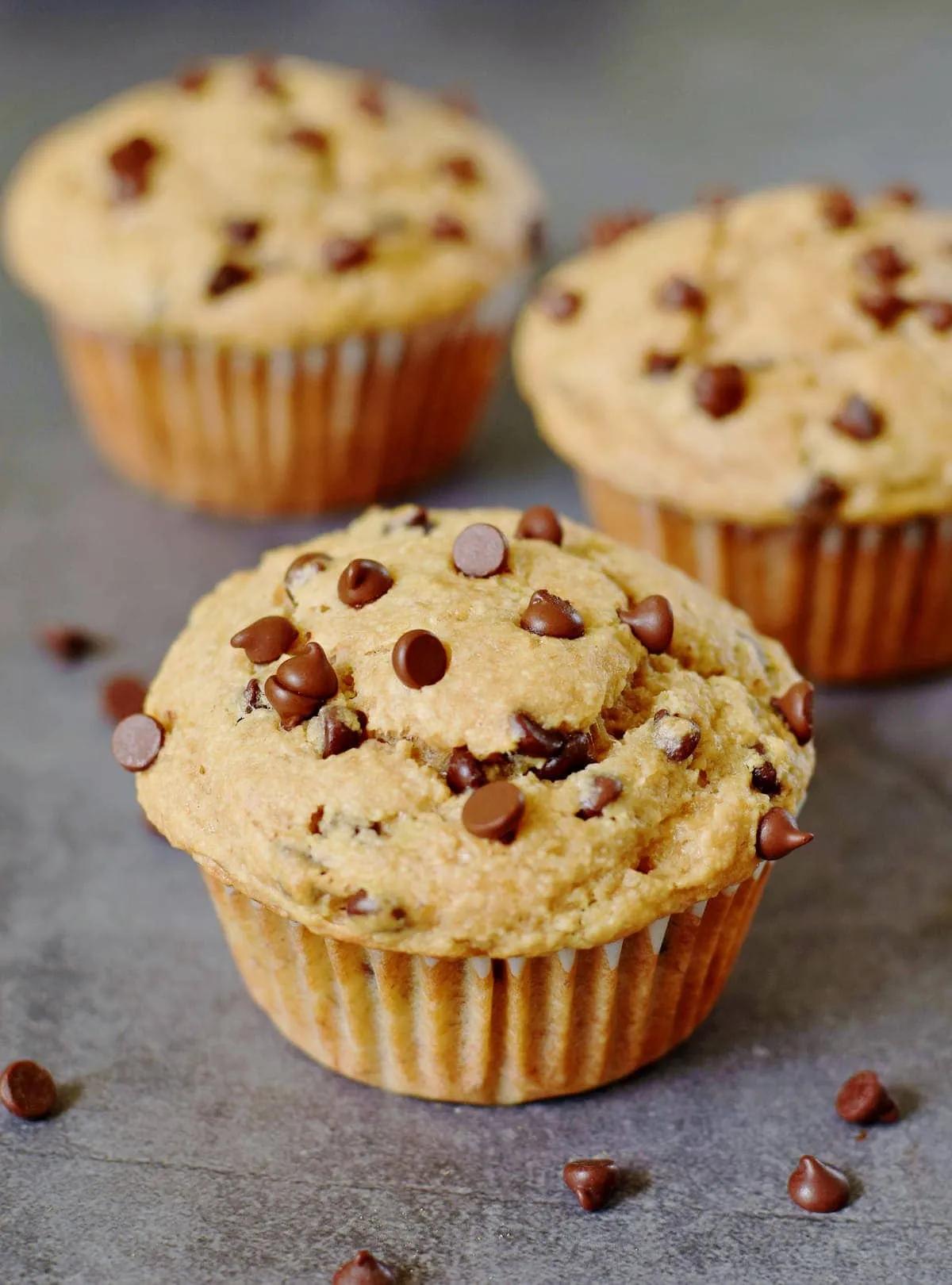 Vegane Bananenmuffins mit Schokodrops - Elavegan