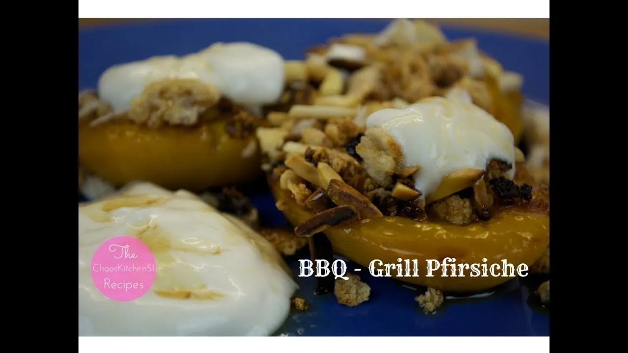 Pfirsiche Amaretti vom Grill - BBQ..fruchtige gegrillte Pfirsiche - YouTube