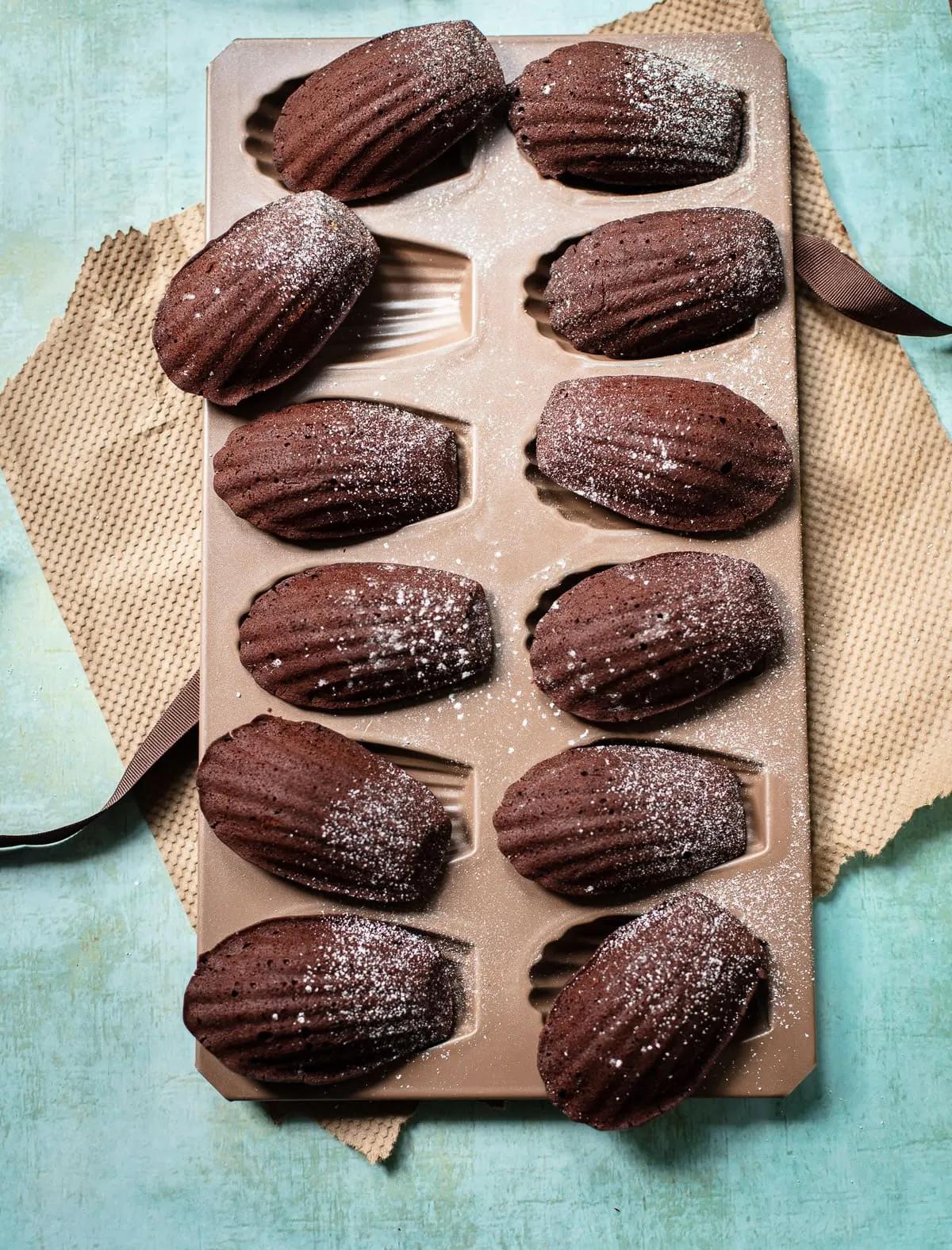 French Chocolate Madeleines - Familystyle Food