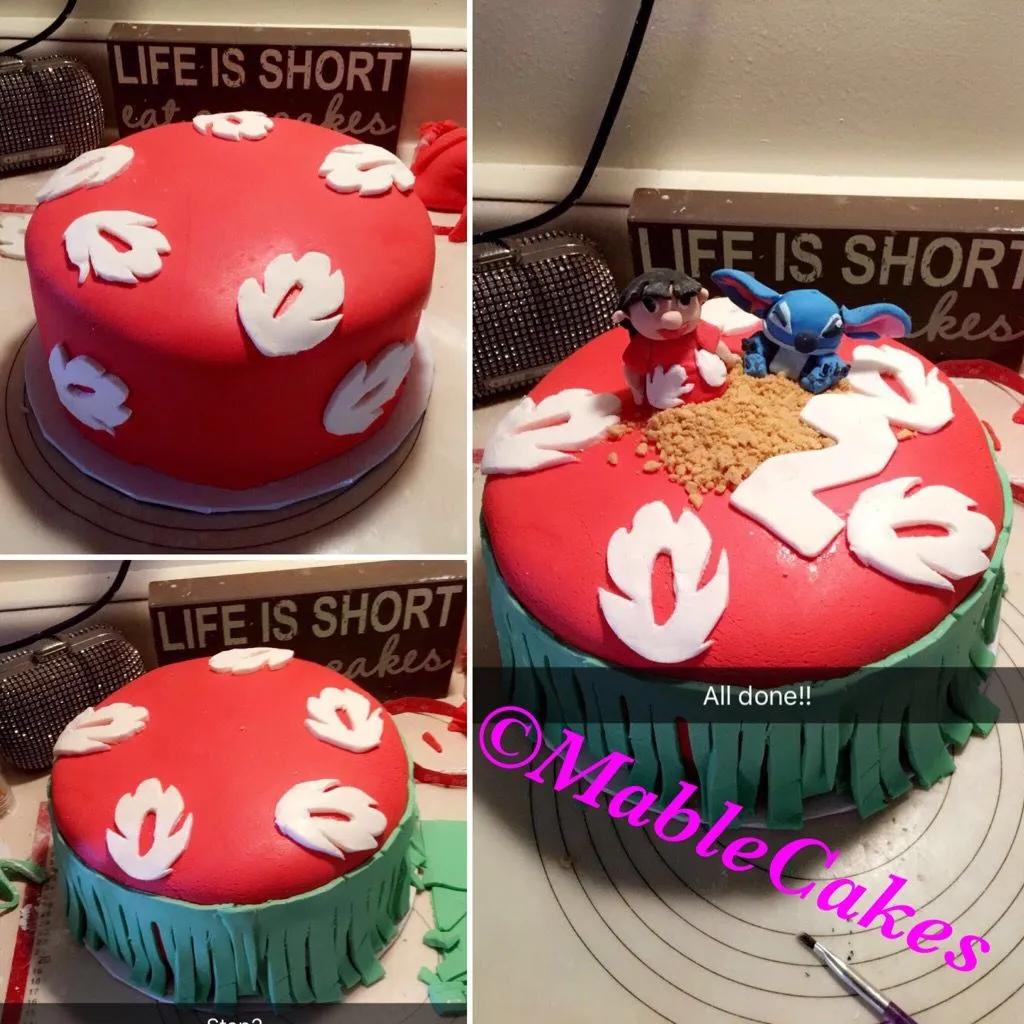 ! LILO and stitch cake ! Just simple with the left top cake and a lilo ...