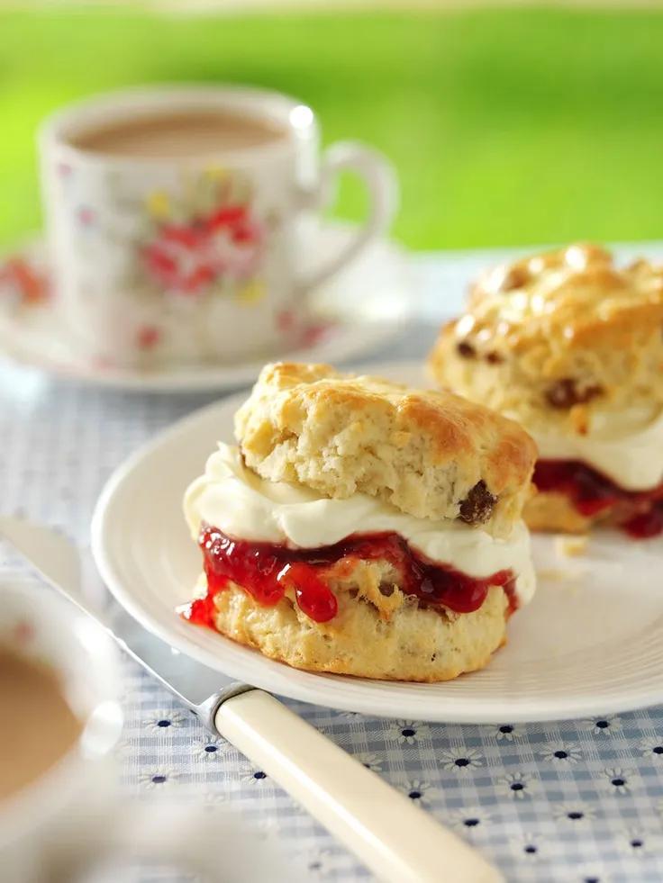 I enjoy the fragrance and warmth of a good cup of tea. Scones with ...