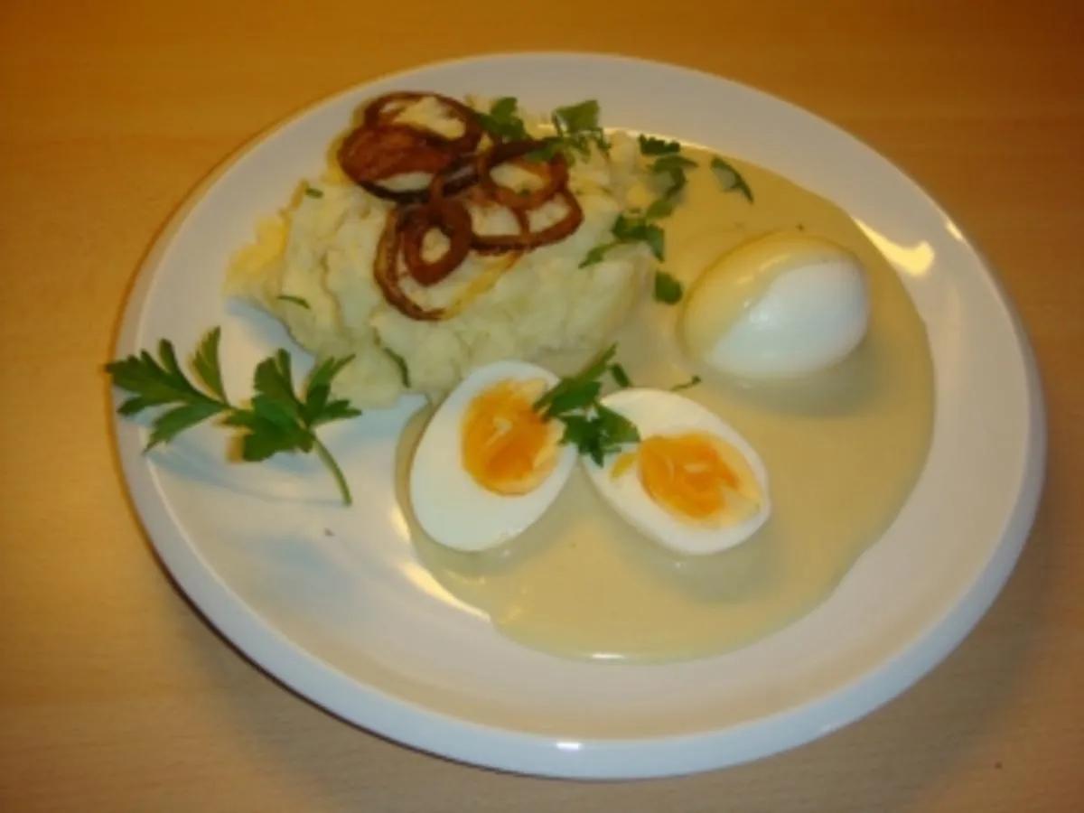 Eier in Senfsoße mit Stampfkartoffeln - Rezept - kochbar.de