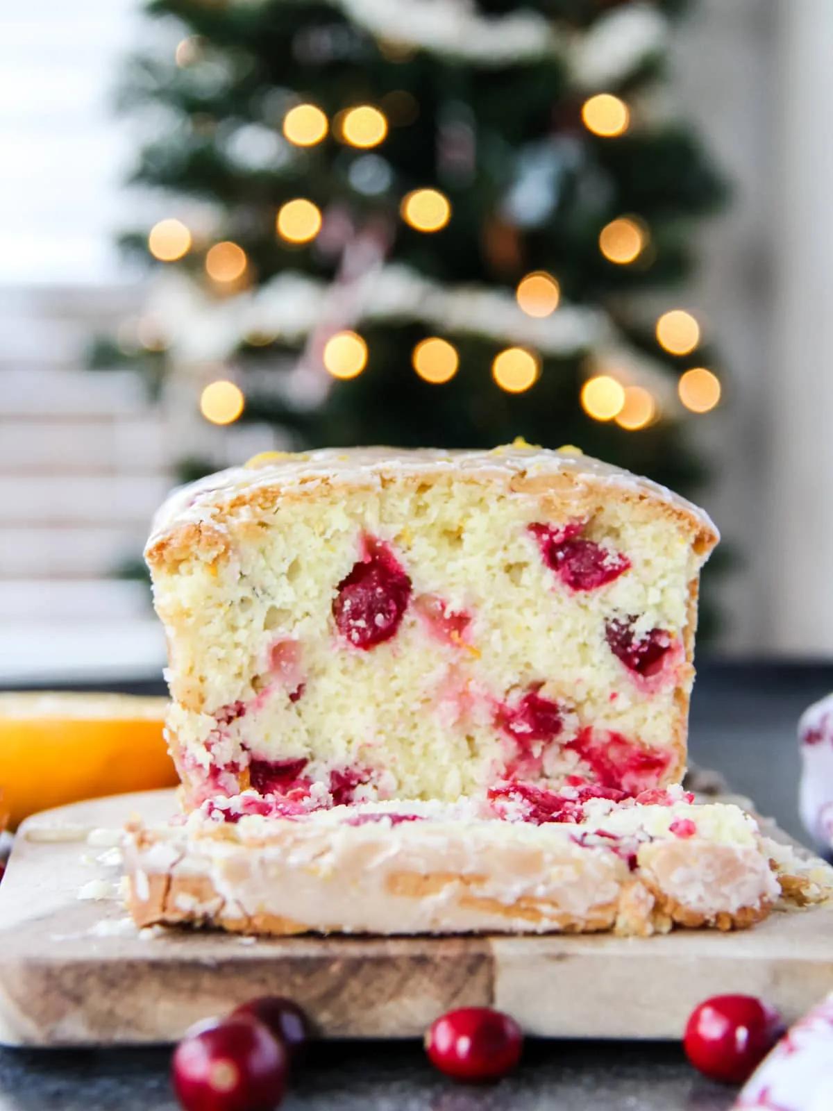 Cranberry Orange Loaf with Orange Glaze - A Pretty Life In The Suburbs