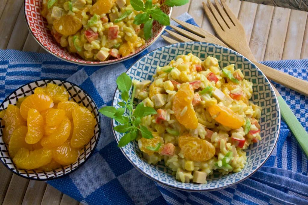 Mandarinen-Reis-Salat mit Curry - Toastenstein.com