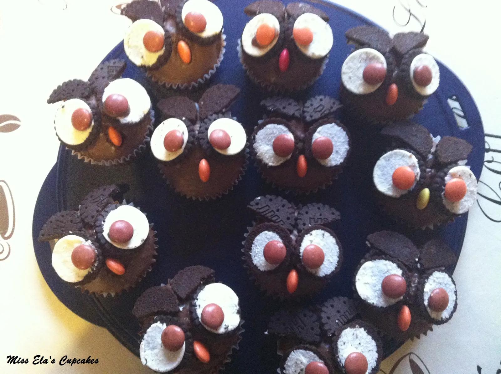 Miss Ela&amp;#39;s Cupcakes: Eulen-Muffins