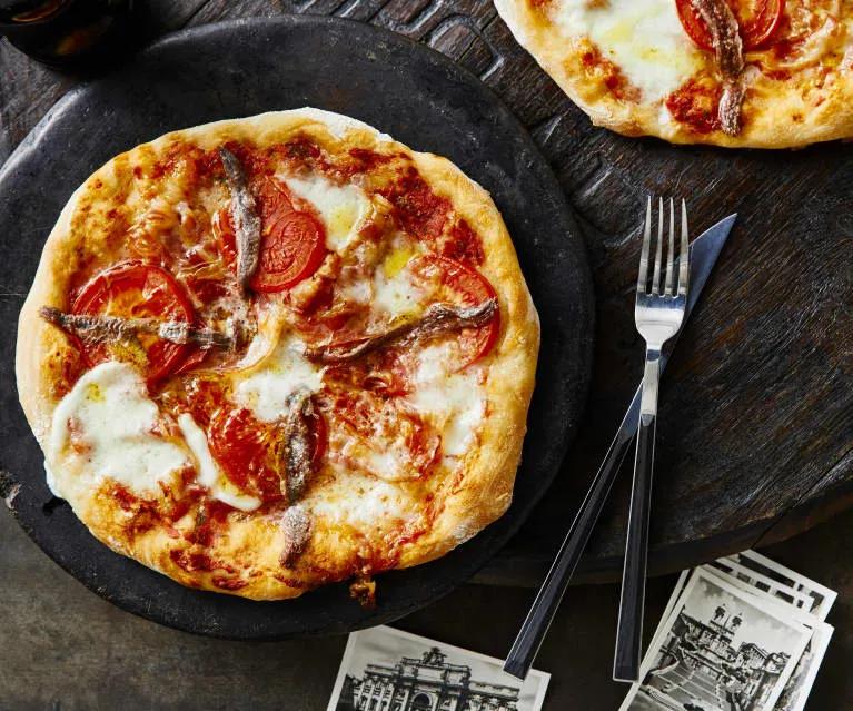 Pizza mit Pancetta, Tomaten und Büffel-Mozzarella - Cookidoo® – das ...