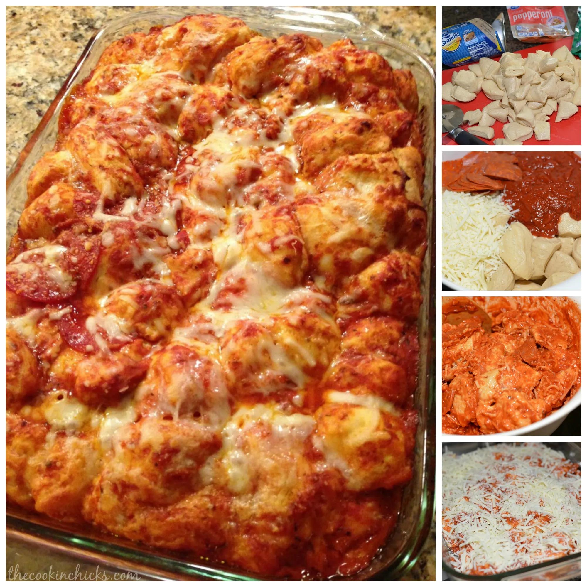 Bubble Up Pizza Casserole - The Cookin Chicks