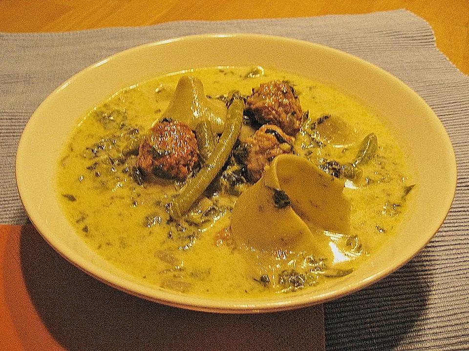 Grüne Suppe mit Fleischklößchen von Isida| Chefkoch