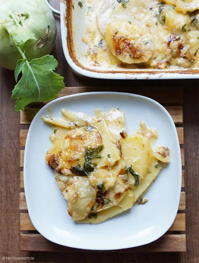 Kohlrabi Kartoffel Hackfleisch Gratin - merfreikirchentage