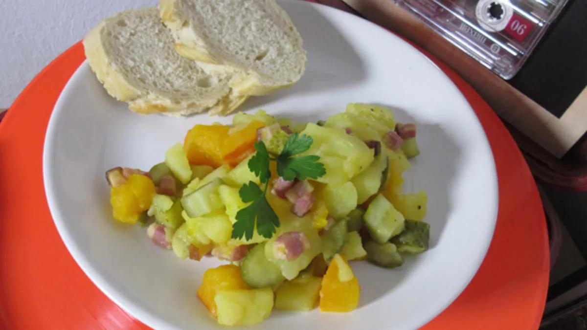 Das perfekte Dinner Rezepte - KKGS – Kartoffel-Kürbis-Gurken-Speck Salat