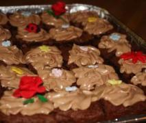 brownie mit schokoladen frosting