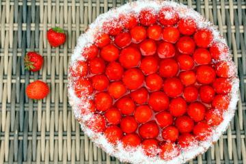 erdbeertorte mit fruchtquark