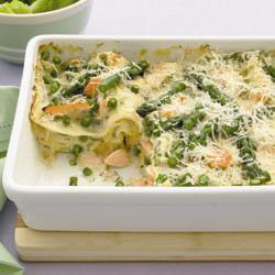 grüner spargel lachs lasagne