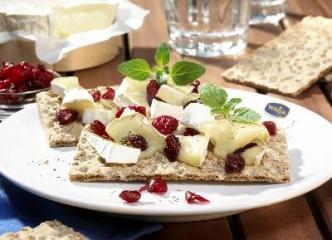 herzhafter knäckebrot cranberry snack