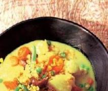 indisches gemüse curry mit linsen