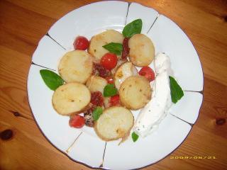 italienische bratkartoffeln mit kräuterquark