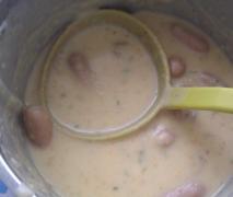 kartoffel karotten suppe mit sahne und schmelzkäse