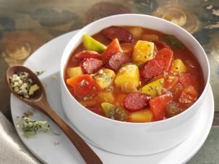 kartoffelgulasch mit houdek kabanos klassik