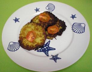 kartoffelpuffer mit knoblauch und speck