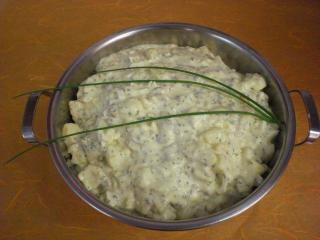 kartoffelsalat mit gorgonzola und birne