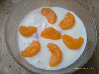 mandarinen in buttermilchquark