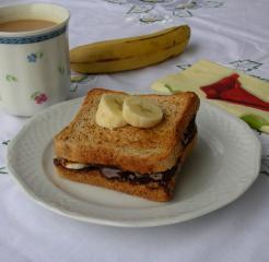 nutella bananen toast warm