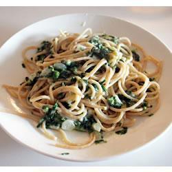 pasta mit gorgonzola und spinat