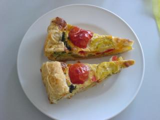 quiche mit lauch käse füllung