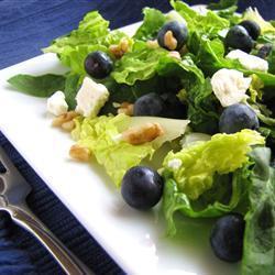 salat mit blaubeeren feta und walnüssen