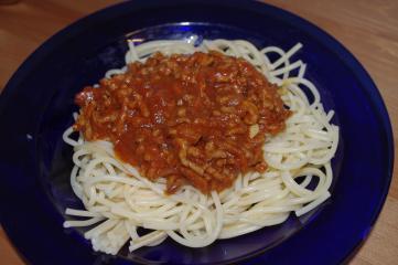 spaghetti mit sauce bolognese nach weight watchers art