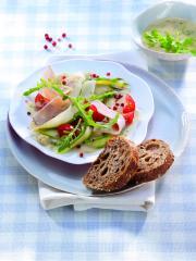 spargel carpaccio mit putenbrust