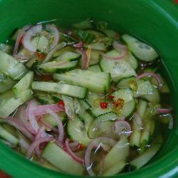 thailändischer frisch eingelegter gurkensalat ajad