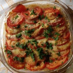 tomaten mozzarella gratin
