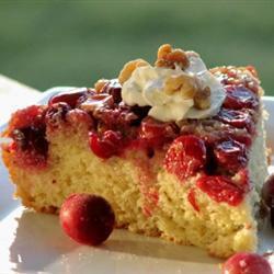 umgedrehter cranberry kuchen mit pekannüssen