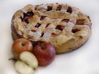 vegane apfel waldbeeren pie