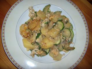 vegetarische zucchini bratkartoffeln