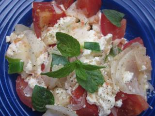 warmer tomaten feta salat