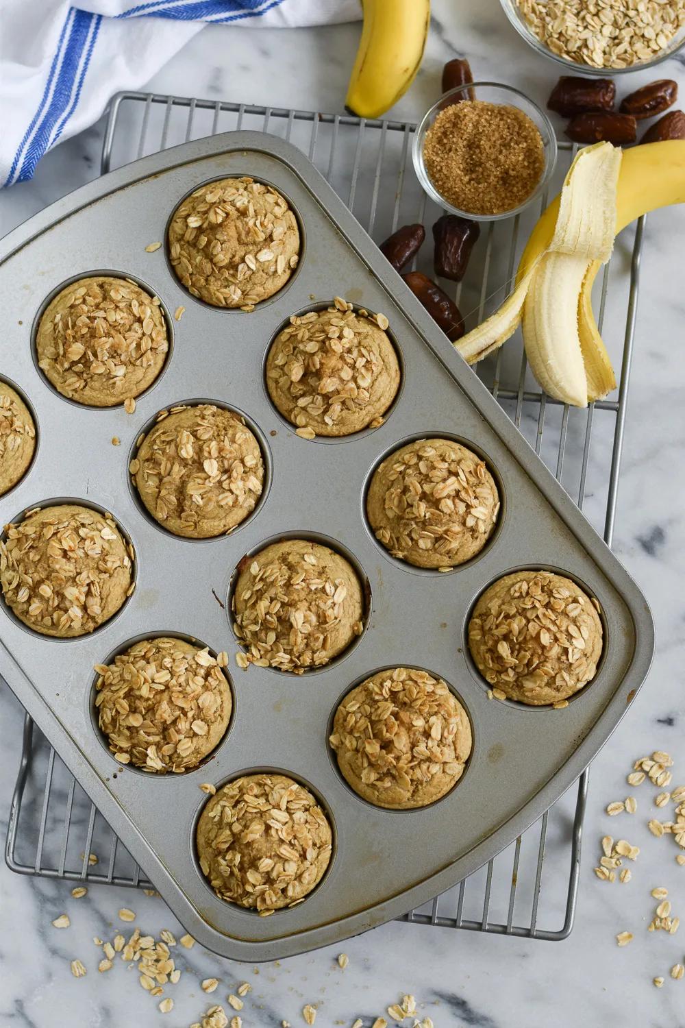 Banana Oat Blender Muffins (Gluten Free!) | With Two Spoons