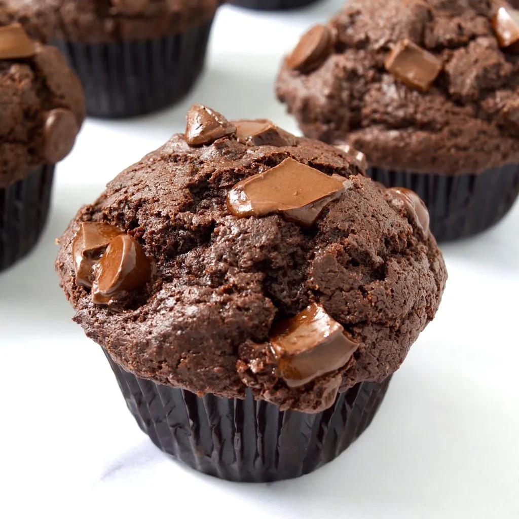 Double Dark Chocolate Muffins
