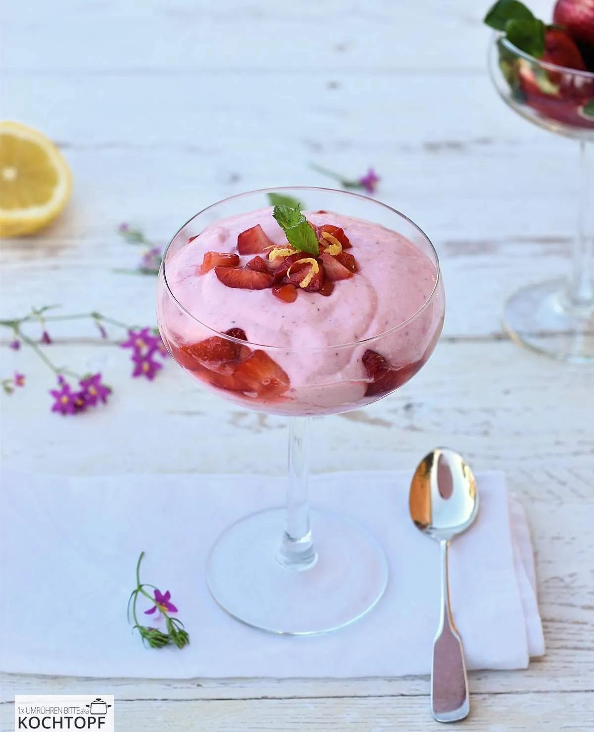 Erdbeercreme – das einfachste Dessert der Welt! – 1x umrühren bitte aka ...