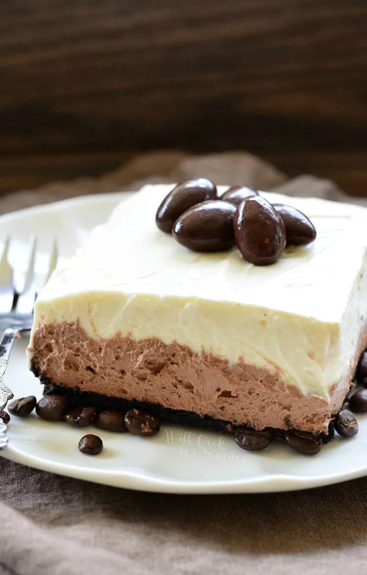 Layered Chocolate Espresso Cheesecake Dessert (No Bake) - Will Cook For ...