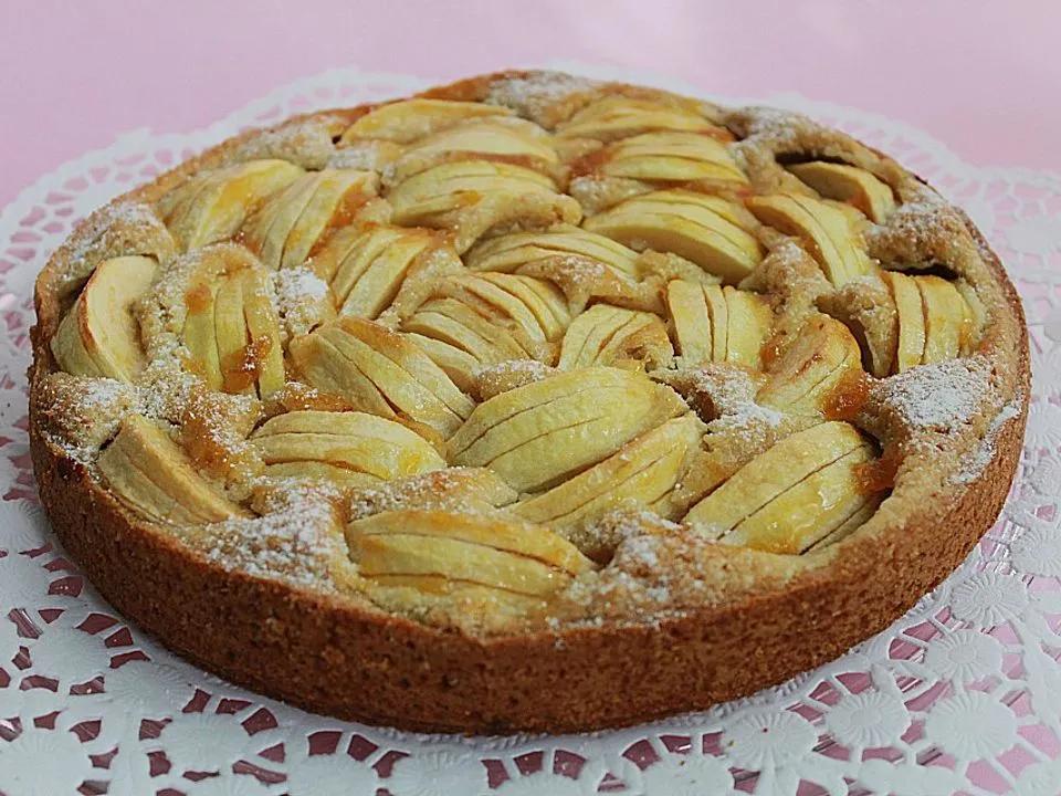 Apfelkuchen mit Pudding und Frischkäse - Kochen Gut | kochengut.de